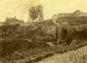 North Yorkshire Scarborough Castle Ruins old Amateur Photo RPPC 1900