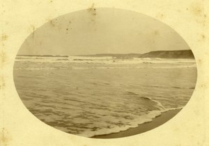 North Yorkshire Scarborough Sea Waves Beach Holidays old Amateur Photo 1900