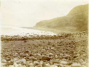 North Yorkshire Scarborough Seaside Coast Pebbles old Amateur Photo 1900
