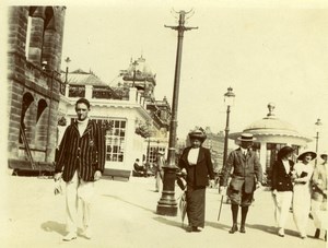 North Yorkshire Scarborough Animated Boardwalk Holidays old Amateur Photo 1900