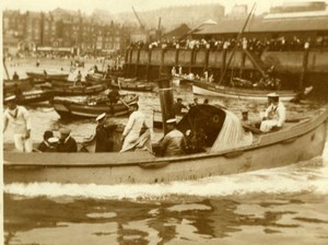 North Yorkshire Scarborough Seaside Sailors Steam Boat old Amateur Photo 1900
