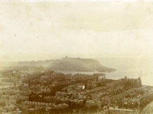 North Yorkshire Scarborough Coast Castle Panorama Seaside old Amateur Photo 1900