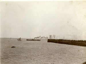 North Yorkshire Scarborough Panorama Boats Seaside old Amateur Photo 1900