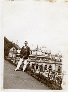 North Yorkshire Scarborough Young Man Holidays old Amateur Photo 1900