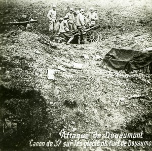 France WWI Douaumont Fort Canon d'Infanterie de 37 Infantry Gun SIP Photo 1916