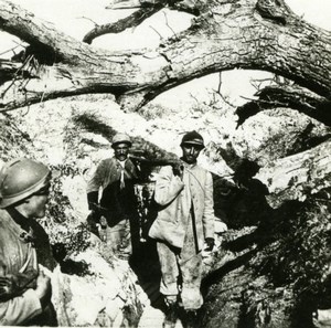 France WWI Soup Chore at the Front Lines Trench Soldiers old SIP Photo 1914-1918