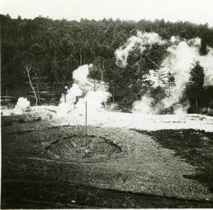 France WWI Grenade Attack Smoke old SIP Photo 1914-1918