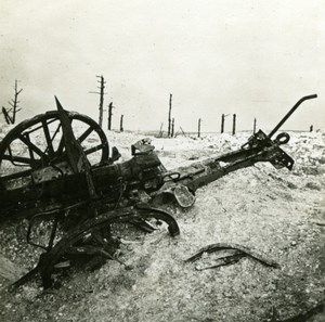 France WWI Mont Haut German Cannon old SIP Photo 1914-1918