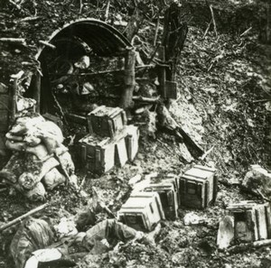 France WWI German Shelter after Bombing old SIP Photo 1914-1918