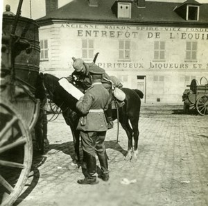 France WWI Clermont Oise German Officers Horse Wine Merchant SIP Photo 1914-1918