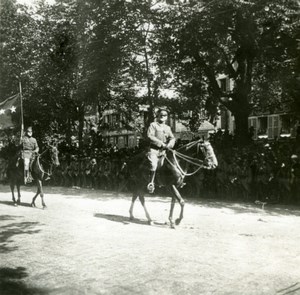 France ? WWI General Pershing on Horse Victory Parade old SIP Photo 1919