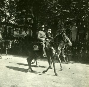 France WWI Victory Fete Marechal Joffre & Foch old SIP Photo 1919