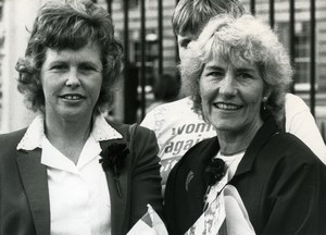 United Kingdom Mining Miners' Strikes Betty Heathfield Anne Scargill Photo 1984