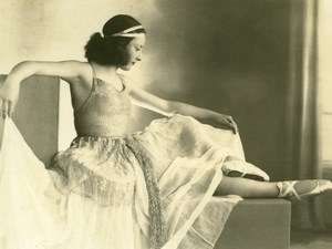 Dance Woman Ballerina Ballet Dancer Arcachon France old Lumiphoto Photo 1930