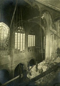 France Paris WWI Eglise Saint-Gervais Church Ruins Old Photo March 1918