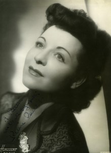 Actress Reine Paulet Cinema Autograph Old Voinquel Harcourt Photo 1940