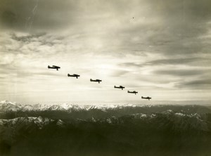 US Army Air Corps 91st Observation Squadron flying over Alaska ? Old photo 1940