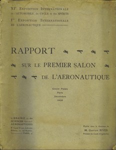 Catalogue de la Premiere Exposition Internationale Aeronautique Paris 1908 Gustave Rives Aviation