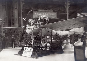 Paris Grand Palais Salon de l'Aeronautique Stand Aviatic Monoplan Aviation Ancienne Photo 1911