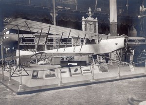 Paris Airshow Grand Palais Zodiac Biplane Display Aviation Old Photo 1911