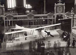 Paris Grand Palais Salon de l'Aeronautique Stand Zodiac Biplan Aviation Ancienne Photo Rol 1911