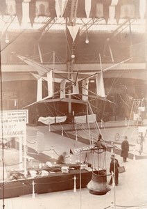 Londres Olympia Salon de l'Aeronautique Cerf Volant Colonel Cody Ancienne Photo 1910