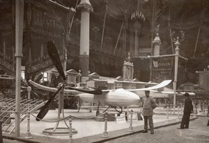 Paris Grand Palais Salon de l'Aeronautique Aéro-torpille Paulhan-Tatin Regy Ancienne Photo 1911