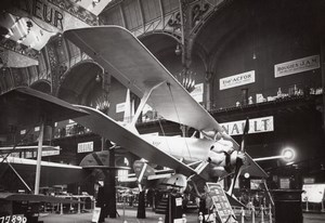 Paris Grand Palais Salon de l'Aeronautique Avion Hanriot D31 Aviation Ancienne Photo Rol 1924