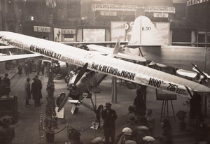 Paris Grand Palais Salon de l'Aeronautique Dewoitine D27 Marcel Doret Ancienne Photo H. Manuel 1930