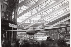 Paris Grand Palais Salon de l'Aeronautique Vue Generale Aviation Ancienne Photo 1946