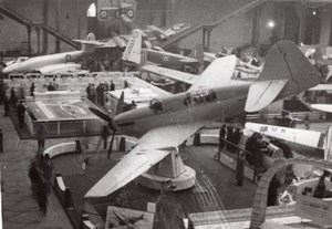 Paris Airshow Grand Palais Fairey Aircraft Display Aviation old Photo 1946