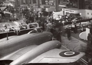 Paris Grand Palais Salon de l'Aeronautique Avion Gloster Meteor Ancienne Photo 1946