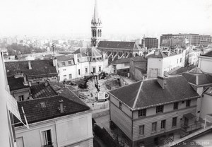 France Saint Cloud Construction Work near Church 2 Old Guillat Photos 1984