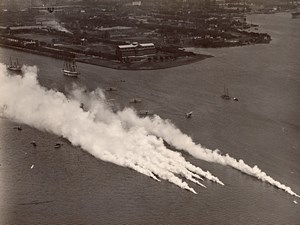 USA Military Marine and Aviation Maneuvers Old US Navy Photo 1920's