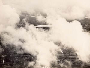 USA Military Aviation USS Shenandoah ZR-1 Flying Clouds Old Photo 1920's