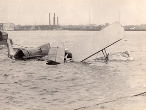 Military Aviation LWF Douglas DT-2 Torpedo Bomber Seaplane Crash Old Photo 1924