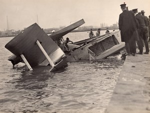 Military Aviation LWF Douglas DT-2 Torpedo Bomber Seaplane Crash Old Photo 1924