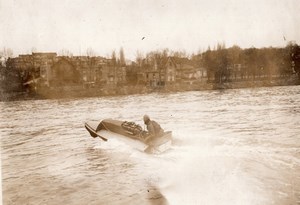 France Hydroplane speeding on River Old Rapid Photo 1910