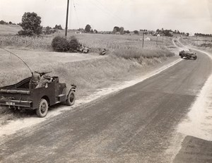 USA Chester SC Military Maneuvers Armored Cars WW2 WWII Old Photo 1941