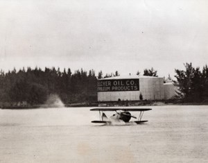 Florida Biscayne Bay Pancake Landing Naval Cadet Robert F. Edmondson Photo 1941