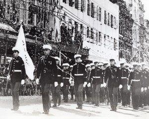 Australia Brisbane Men from USS Cruisers Northampton & Salt Lake Old Photo 1941