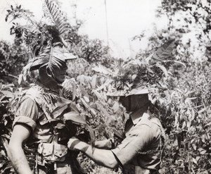 Far East British Troops Manchester Regiment Camouflage WWII WW2 Old Photo 1941