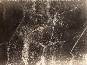 France Marne WWI Aerial View Bois des Caurettes Boyau de Gorizia Old Photo 1917