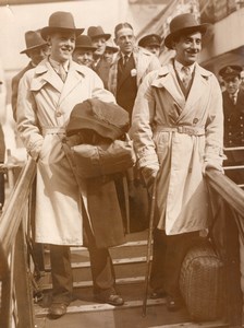 New York Stow away Charles Gali Clarence Carlson SS Tuscania Old Photo 1928