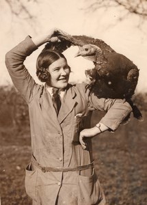 England Welwyn Harrison Bell's Poultry Farm Christmas Turkey Old Photo 1930