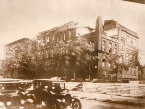 Missouri Saint Louis Tornado Marquette School Ruins Old Photo 1927