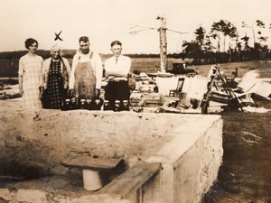 Ohio near Sandusky Tornado Bertha Wagner's House Ruins Old Photo 1926