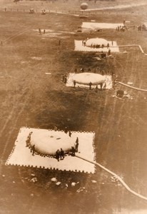 USA Aviation Helium Gas Balloon Tanks being filled for Airship? Old Photo 1930