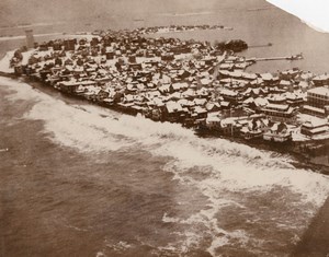 Massachusetts Winthrop Record Tide Storm Floods Sea Walls Old Photo 1931