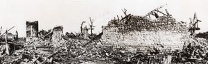 France WWI Western Front Ruins Scene of Desolation Old Photo 1914-1918